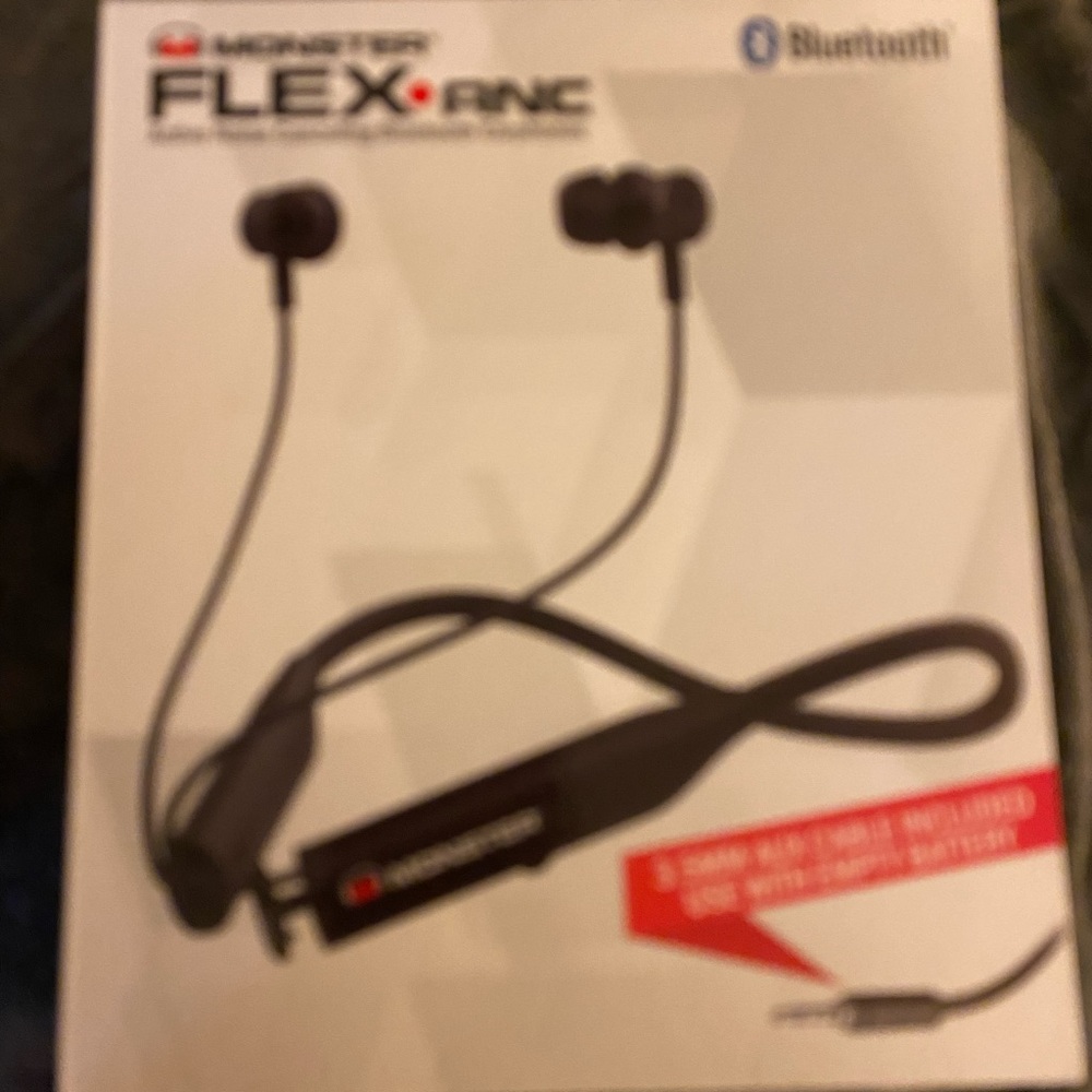 Monster MNFLEX BLK Flex Active Noise Canceling Bluetooth Headphones